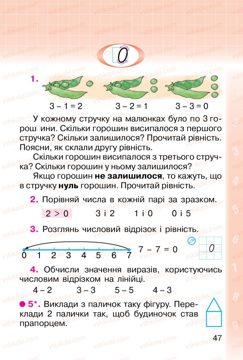 Страница 47 | Підручник Математика 1 клас М.В. Богданович, Г.П. Лишенко 2012