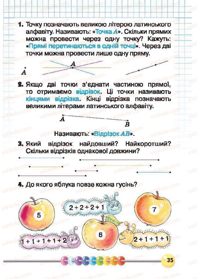 Страница 35 | Підручник Математика 1 клас Ф.М. Рівкінд, Л.В. Оляницька 2012
