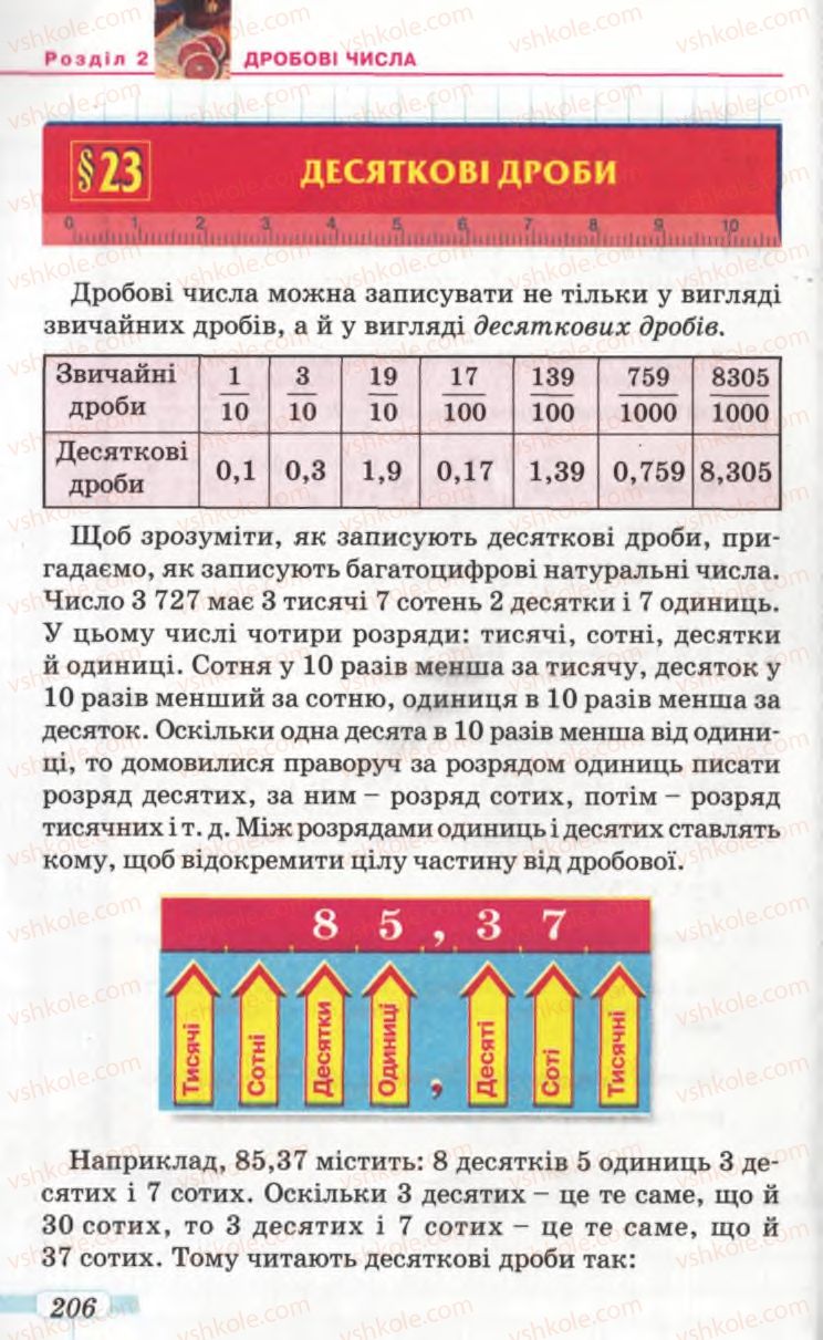 Страница 206 | Підручник Математика 5 клас Г.П. Бевз, В.Г. Бевз 2005