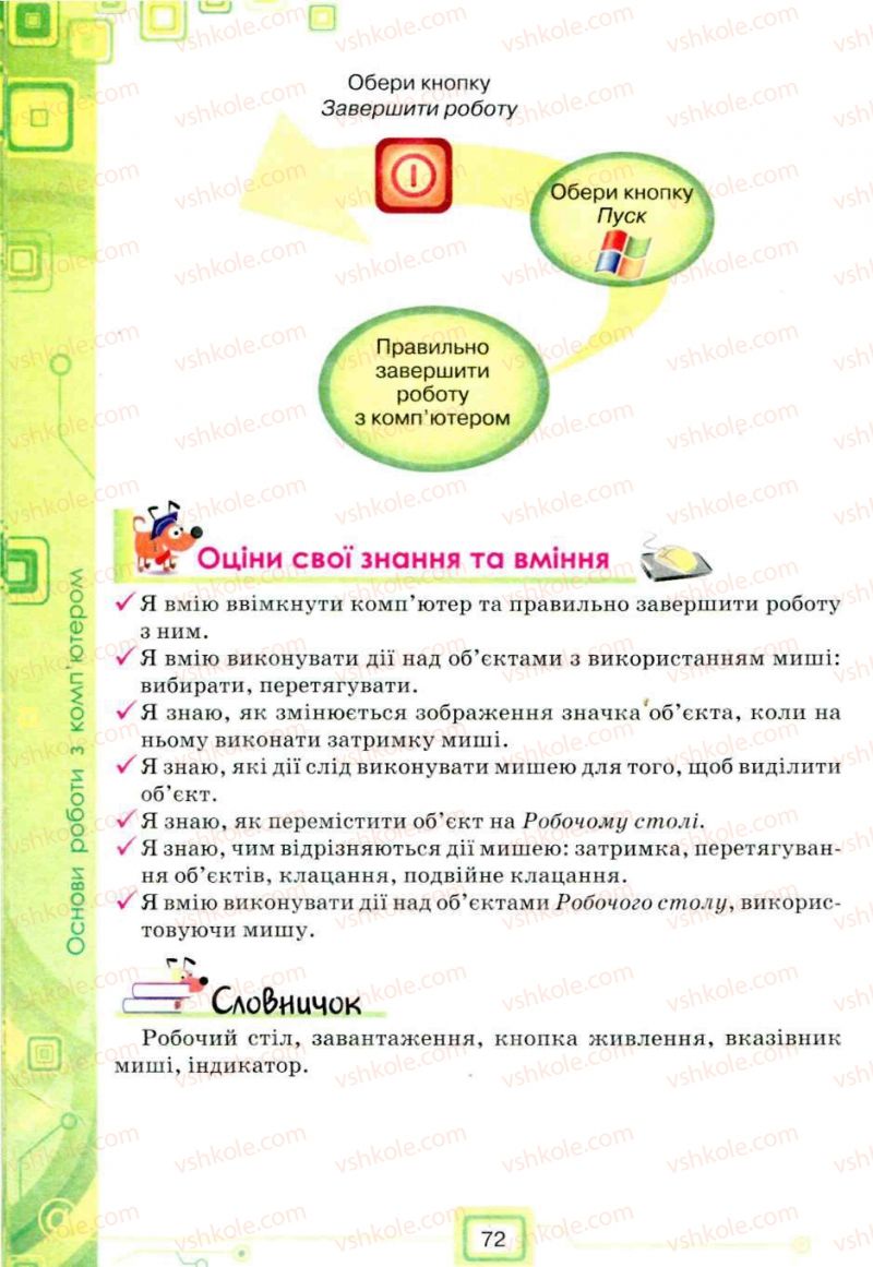 Страница 72 | Підручник Інформатика 5 клас Н.В. Морзе, О.В. Барна, В.П. Вембер, О.Г. Кузьмінська 2013