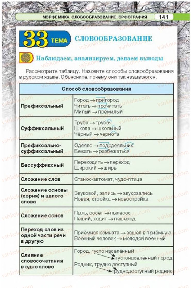 Страница 141 | Підручник Русский язык 6 клас Л.В. Давидюк 2014