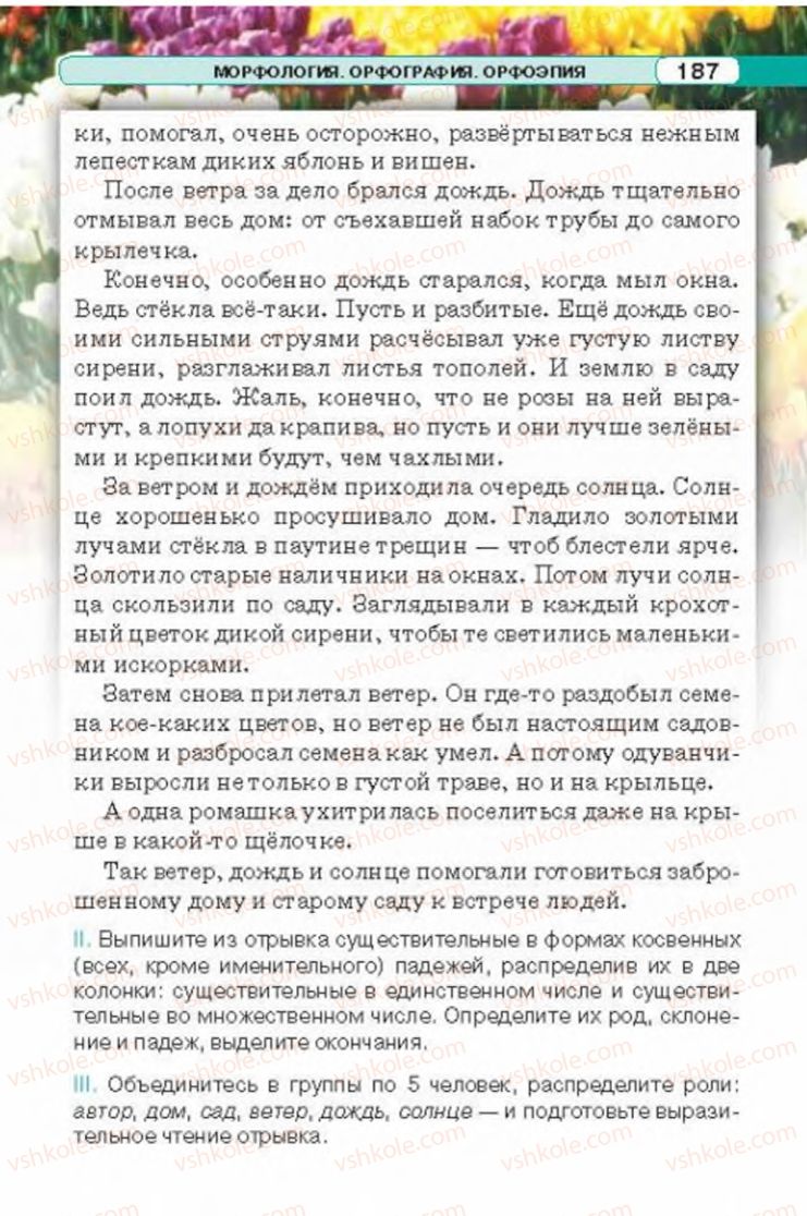 Страница 187 | Підручник Русский язык 6 клас Л.В. Давидюк 2014