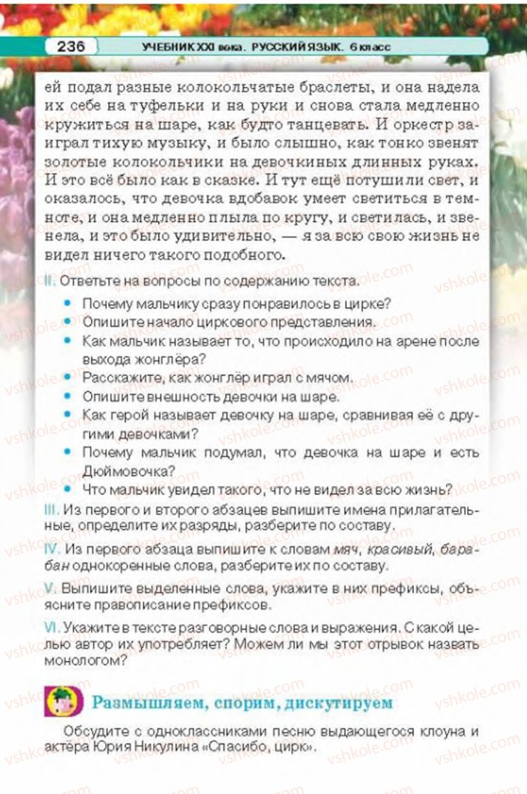 Страница 236 | Підручник Русский язык 6 клас Л.В. Давидюк 2014