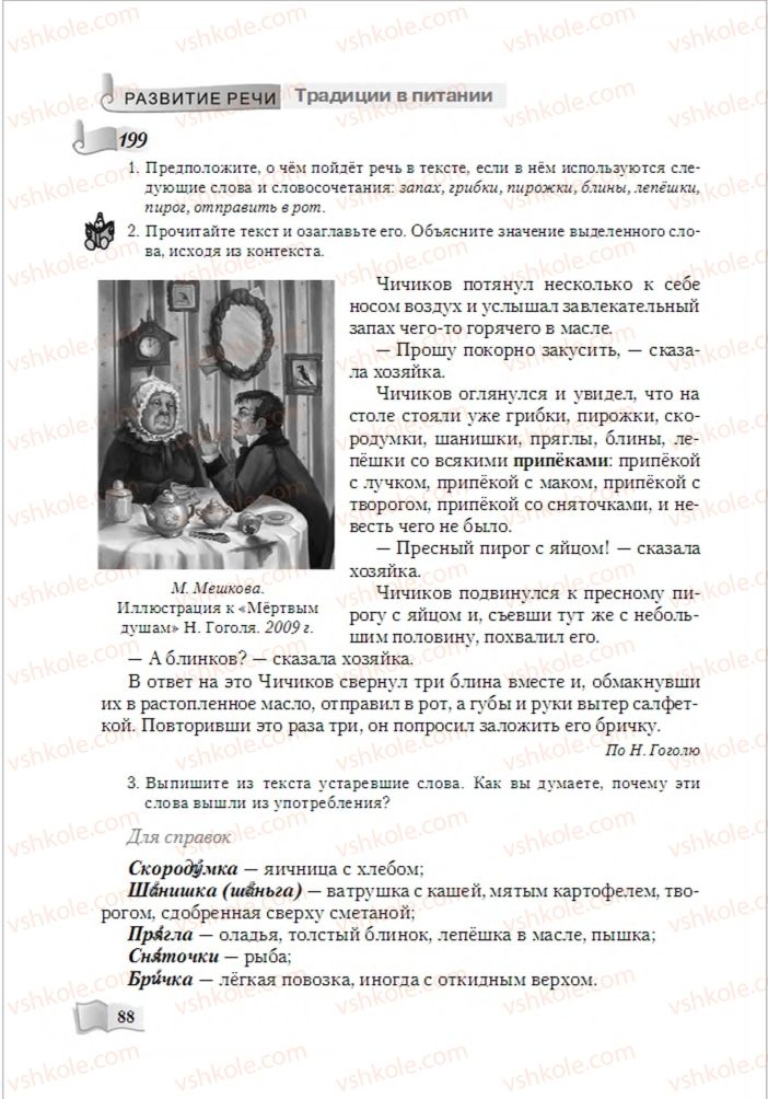 Страница 88 | Підручник Русский язык 6 клас А.Н. Рудяков, Т.Я. Фролова, М.Г. Маркина-Гурджи 2014