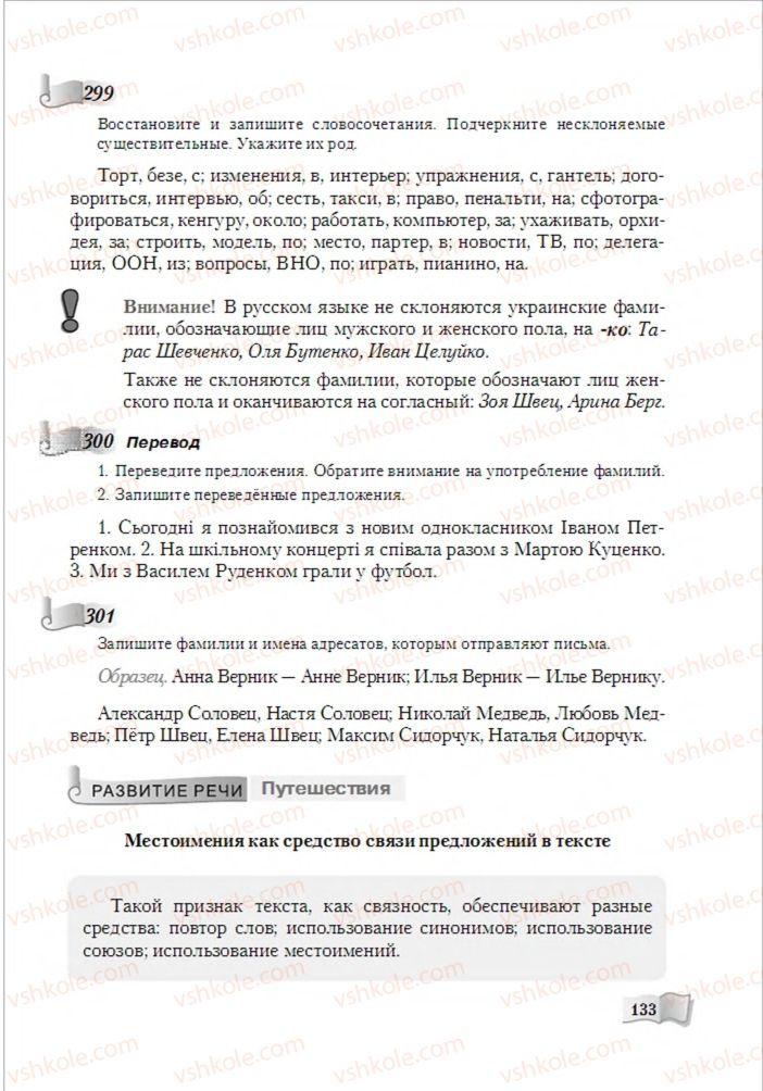 Страница 133 | Підручник Русский язык 6 клас А.Н. Рудяков, Т.Я. Фролова, М.Г. Маркина-Гурджи 2014