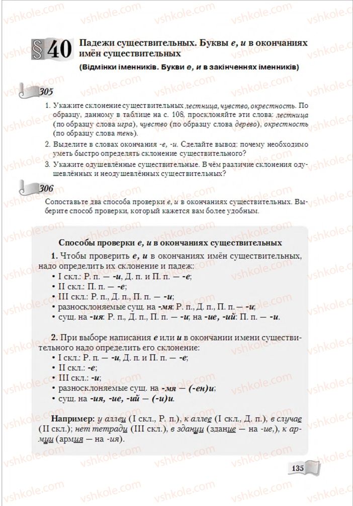 Страница 135 | Підручник Русский язык 6 клас А.Н. Рудяков, Т.Я. Фролова, М.Г. Маркина-Гурджи 2014