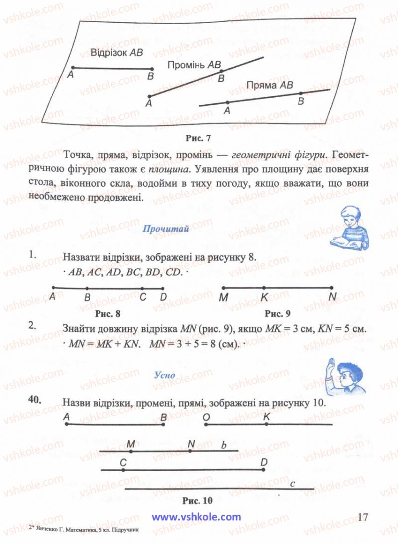Страница 17 | Підручник Математика 5 клас Г.М. Янченко, В.Р. Кравчук 2010