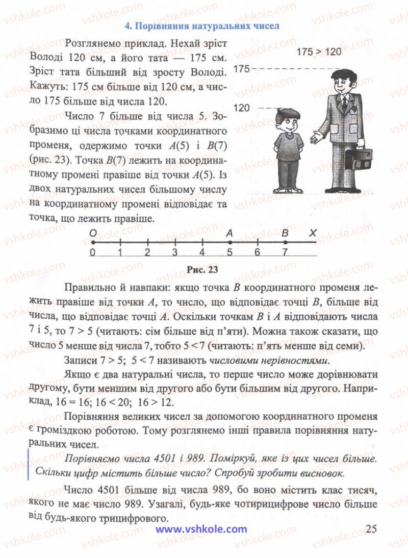 Страница 25 | Підручник Математика 5 клас Г.М. Янченко, В.Р. Кравчук 2010