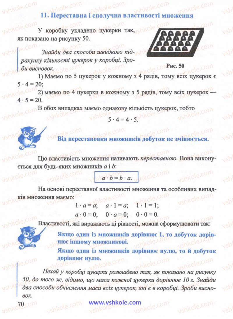 Страница 70 | Підручник Математика 5 клас Г.М. Янченко, В.Р. Кравчук 2010