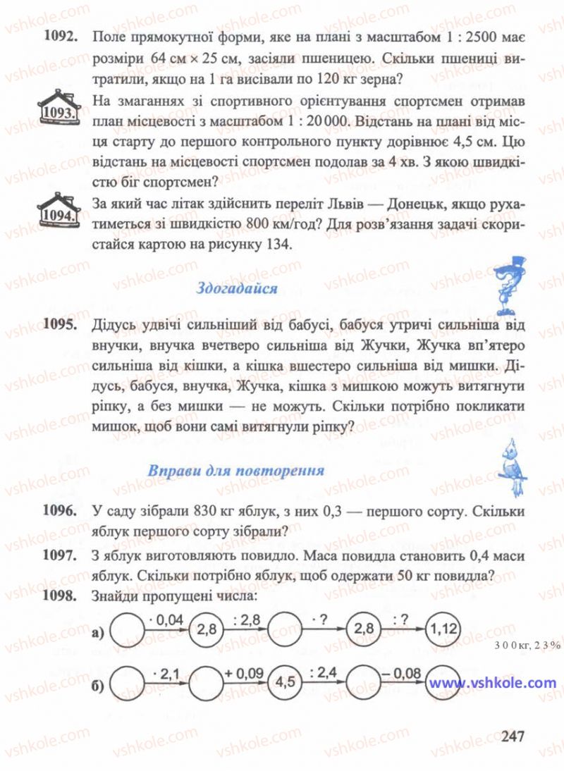Страница 247 | Підручник Математика 5 клас Г.М. Янченко, В.Р. Кравчук 2010
