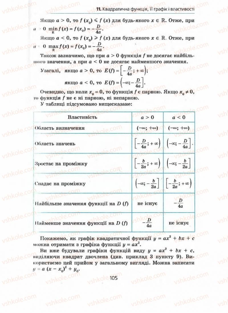 Страница 105 | Підручник Алгебра 9 клас А.Г. Мерзляк, В.Б. Полонський, М.С. Якір 2009 Поглиблений рівень вивчення