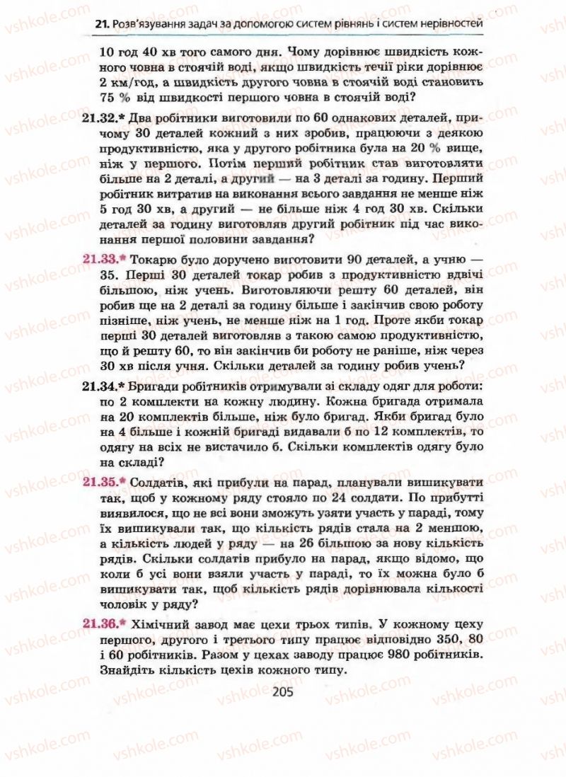 Страница 205 | Підручник Алгебра 9 клас А.Г. Мерзляк, В.Б. Полонський, М.С. Якір 2009 Поглиблений рівень вивчення