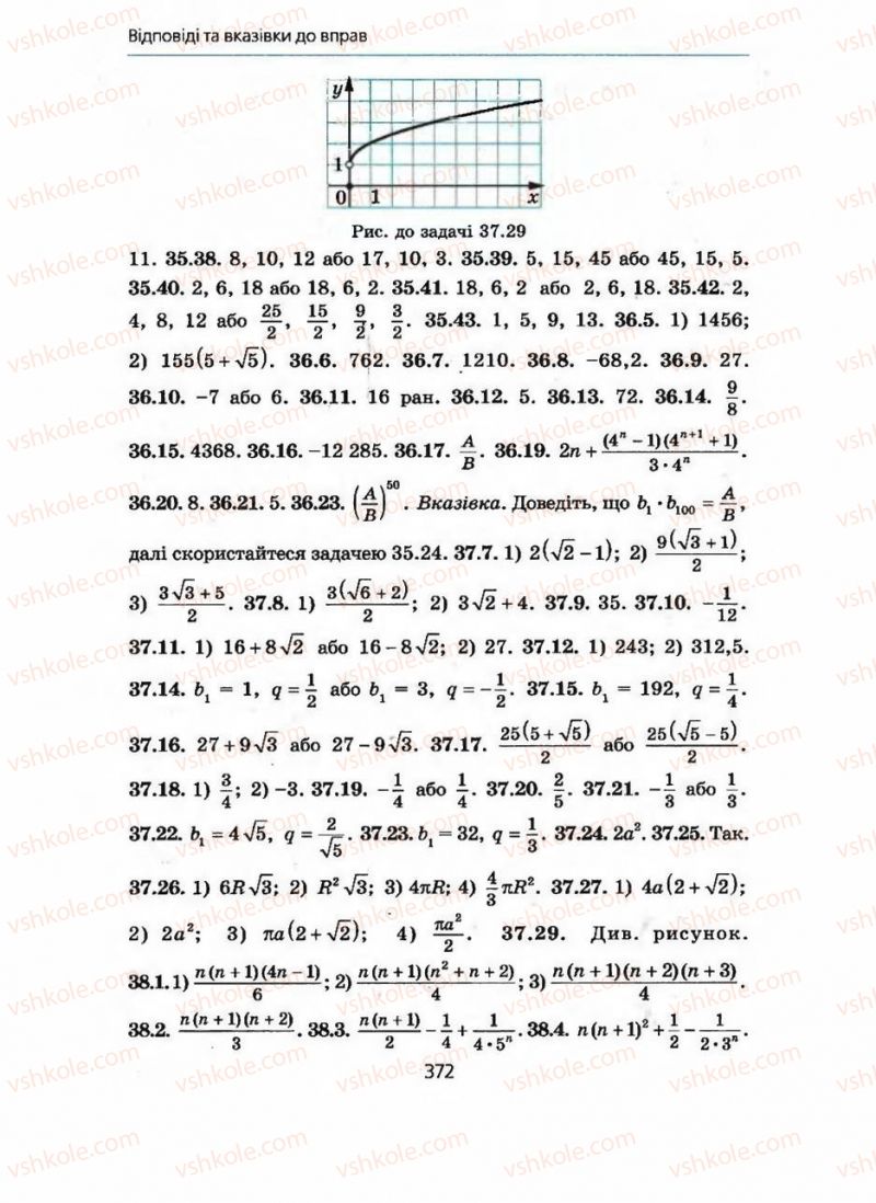 Страница 372 | Підручник Алгебра 9 клас А.Г. Мерзляк, В.Б. Полонський, М.С. Якір 2009 Поглиблений рівень вивчення