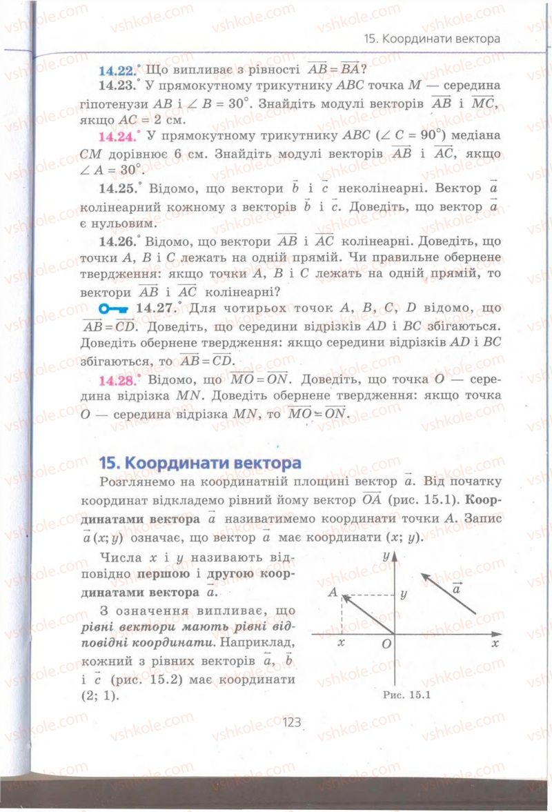 Страница 123 | Підручник Геометрія 9 клас А.Г. Мерзляк, В.Б. Полонський, M.С. Якір 2009 Поглиблений рівень вивчення