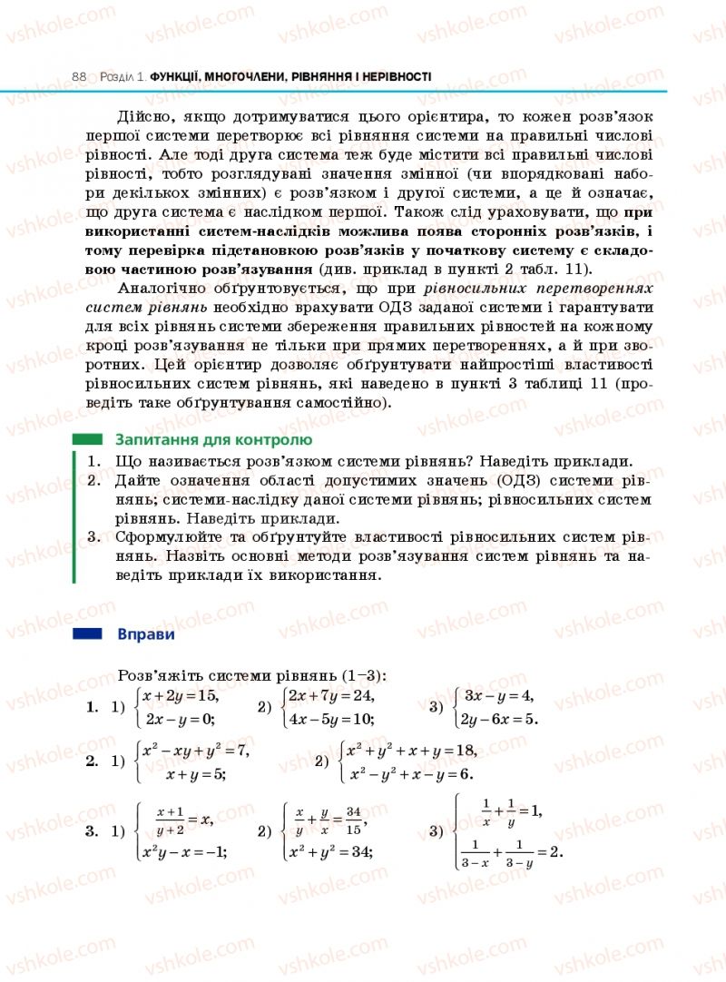 Страница 88 | Підручник Алгебра 10 клас Є.П. Нелін 2010 Профільний рівень