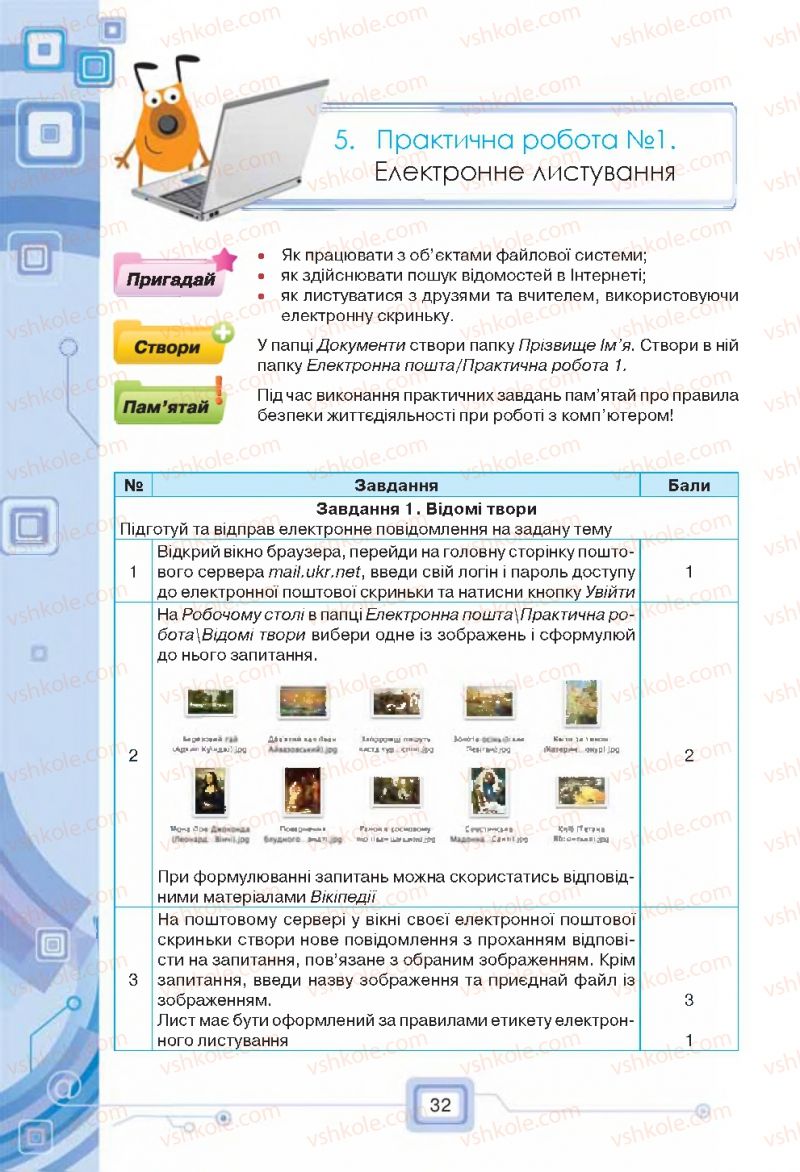 Страница 32 | Підручник Інформатика 7 клас Н.В. Морзе, О.В. Барна, В.П. Вембер, О.Г. Кузьмінська 2015