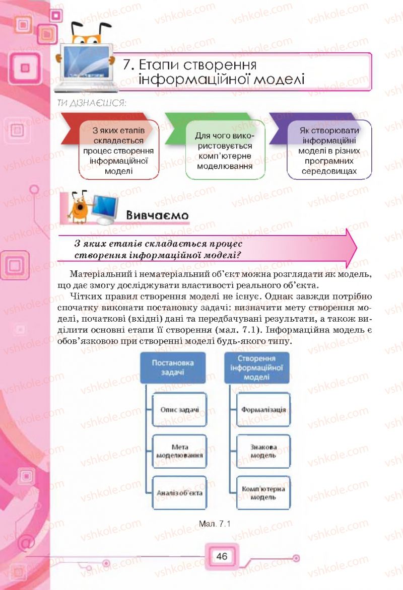 Страница 46 | Підручник Інформатика 7 клас Н.В. Морзе, О.В. Барна, В.П. Вембер, О.Г. Кузьмінська 2015