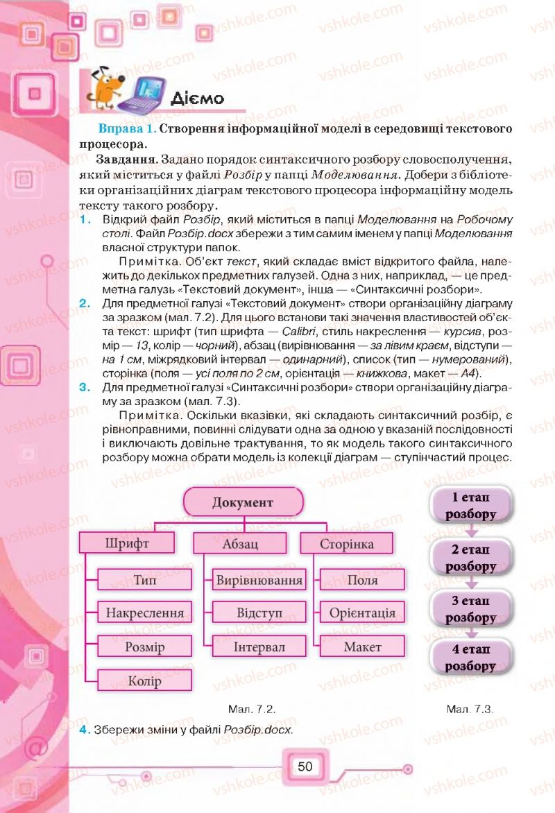 Страница 50 | Підручник Інформатика 7 клас Н.В. Морзе, О.В. Барна, В.П. Вембер, О.Г. Кузьмінська 2015