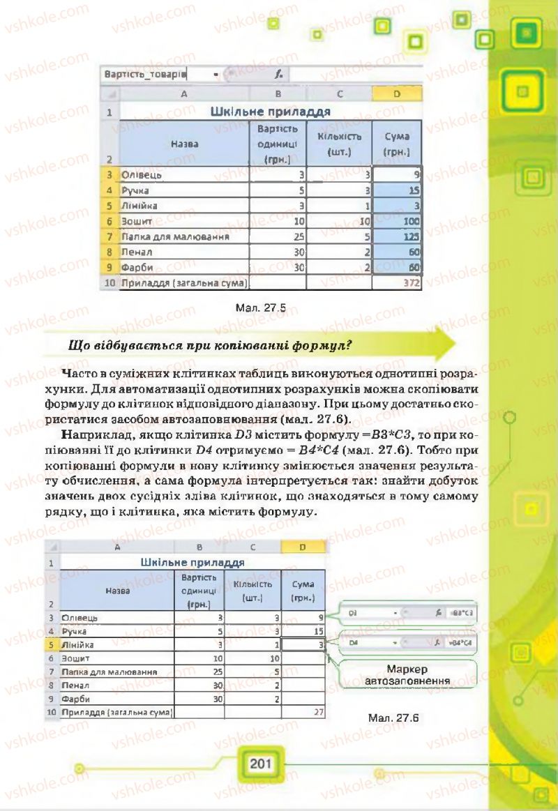 Страница 201 | Підручник Інформатика 7 клас Н.В. Морзе, О.В. Барна, В.П. Вембер, О.Г. Кузьмінська 2015
