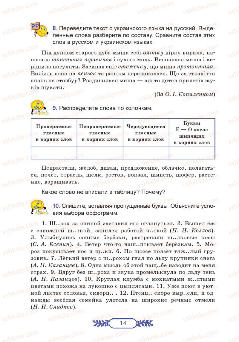 Страница 14 | Підручник Русский язык 7 клас М.В. Коновалова 2014