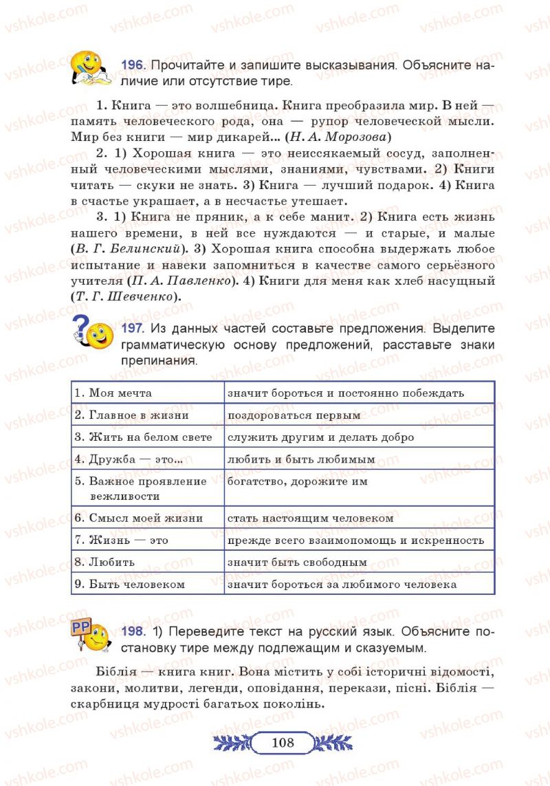 Страница 108 | Підручник Русский язык 7 клас М.В. Коновалова 2014 3 год обучения