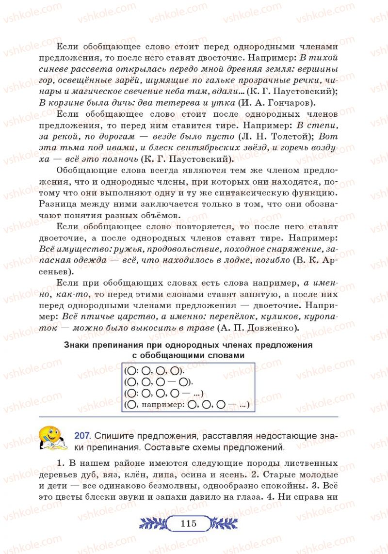 Страница 115 | Підручник Русский язык 7 клас М.В. Коновалова 2014 3 год обучения