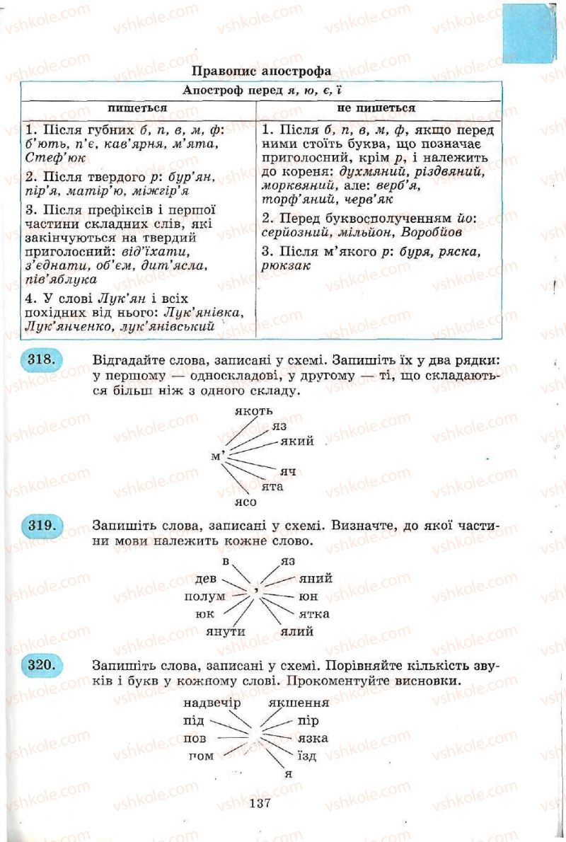 Страница 137 | Підручник Українська мова 5 клас С.Я. Єрмоленко, В.Т. Сичова 2005