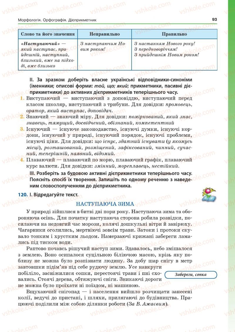 Страница 93 | Підручник Українська мова 7 клас Д.А. Кобцев 2015
