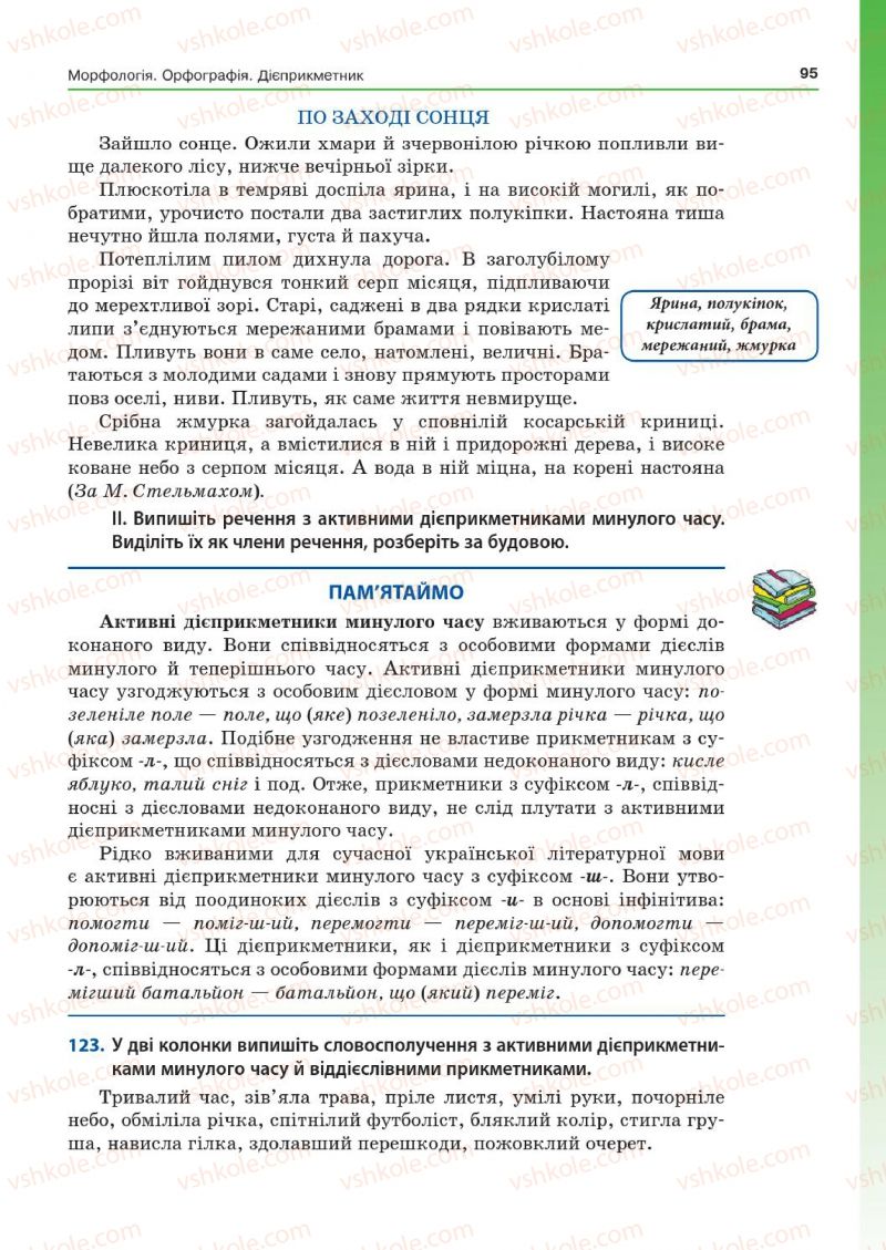 Страница 95 | Підручник Українська мова 7 клас Д.А. Кобцев 2015