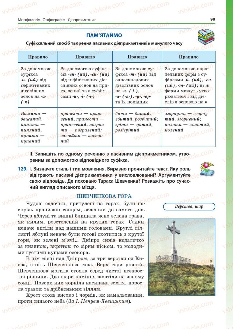 Страница 99 | Підручник Українська мова 7 клас Д.А. Кобцев 2015