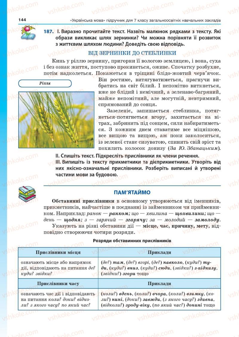 Страница 144 | Підручник Українська мова 7 клас Д.А. Кобцев 2015