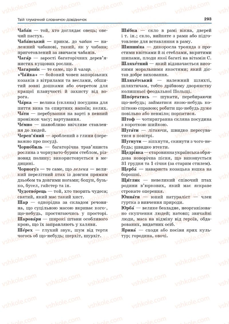 Страница 293 | Підручник Українська мова 7 клас Д.А. Кобцев 2015