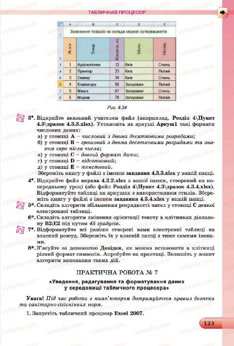 Страница 123 | Підручник Інформатика 7 клас Й.Я. Ривкінд, Т.І. Лисенко, Л.А. Чернікова, В.В. Шакотько 2015