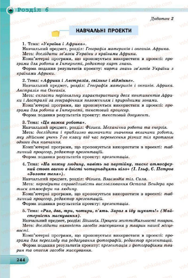 Страница 244 | Підручник Інформатика 7 клас Й.Я. Ривкінд, Т.І. Лисенко, Л.А. Чернікова, В.В. Шакотько 2015