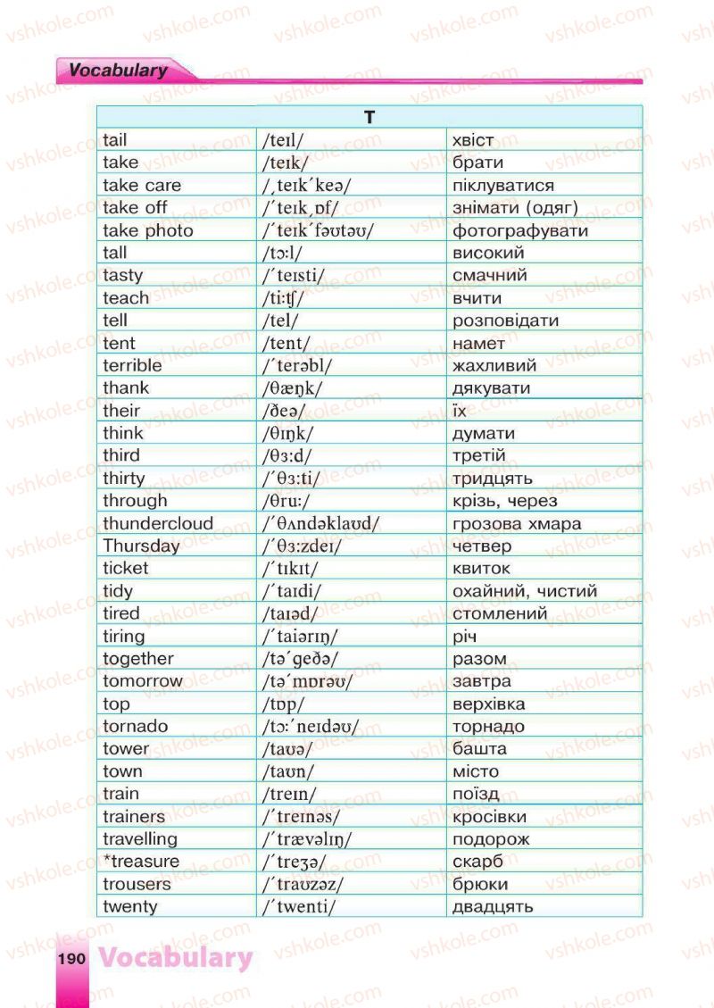 Страница 190 | Підручник Англiйська мова 4 клас Н.А. Климишина 2015