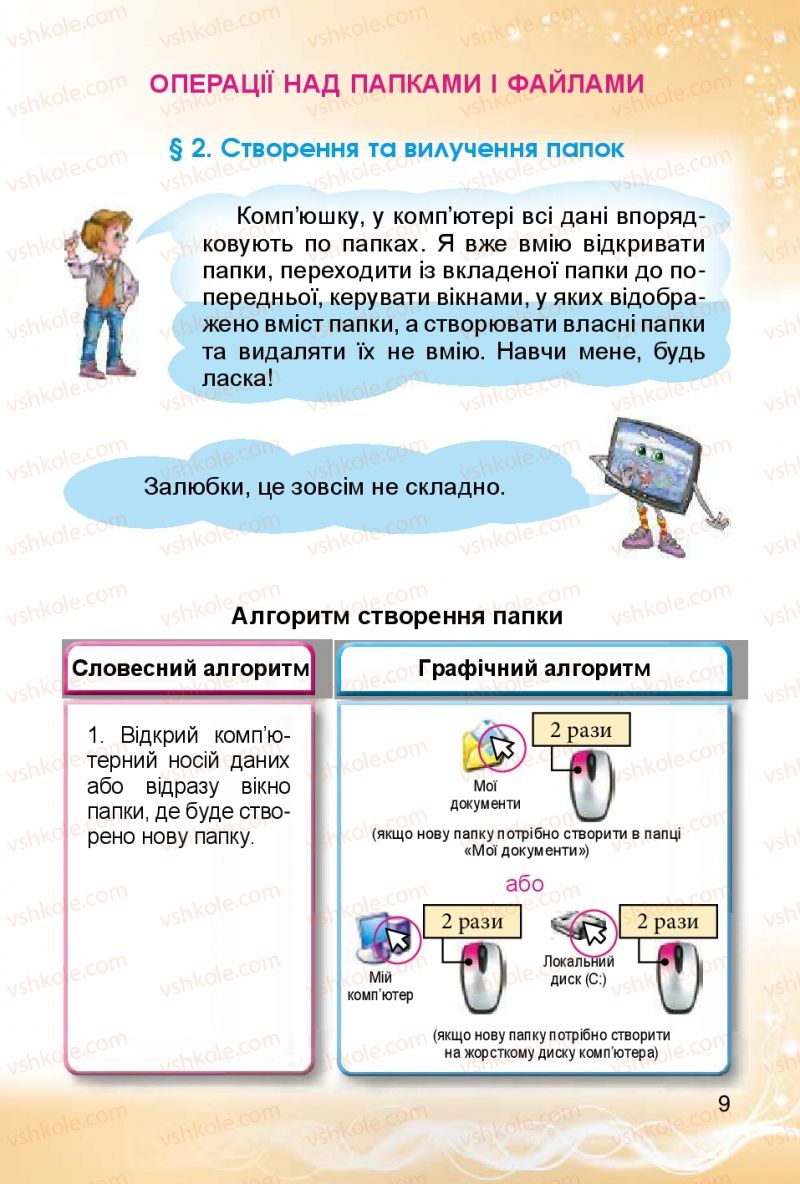Страница 9 | Підручник Інформатика 4 клас О.В. Коршунова 2015