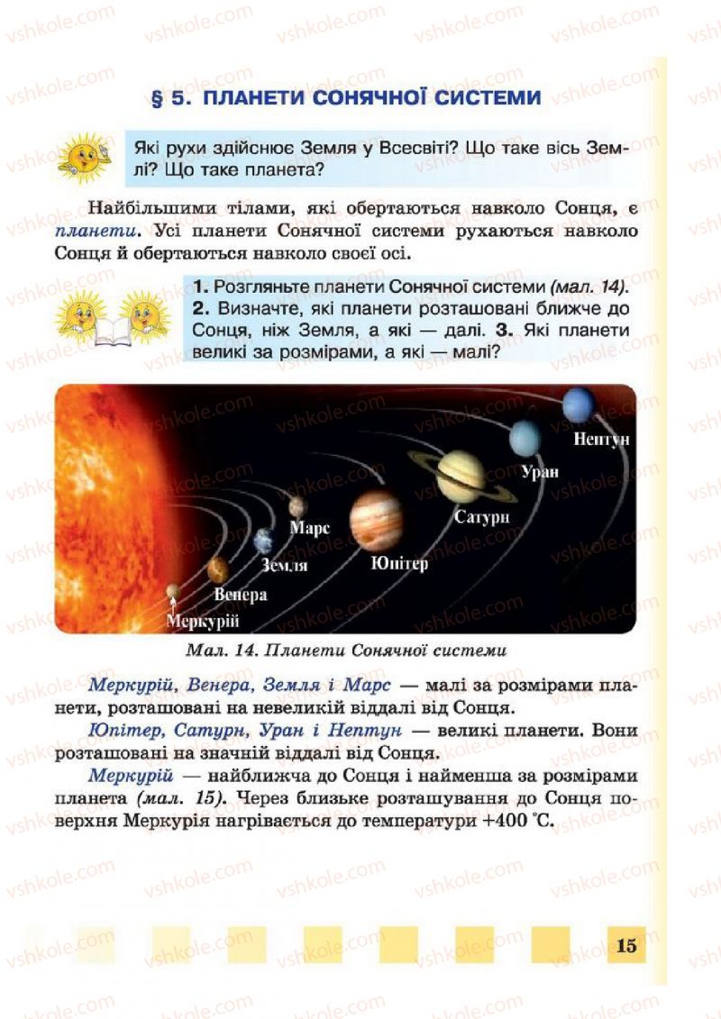 Страница 15 | Підручник Природознавство 4 клас І.І. Жаркова, Л.А. Мечник 2015
