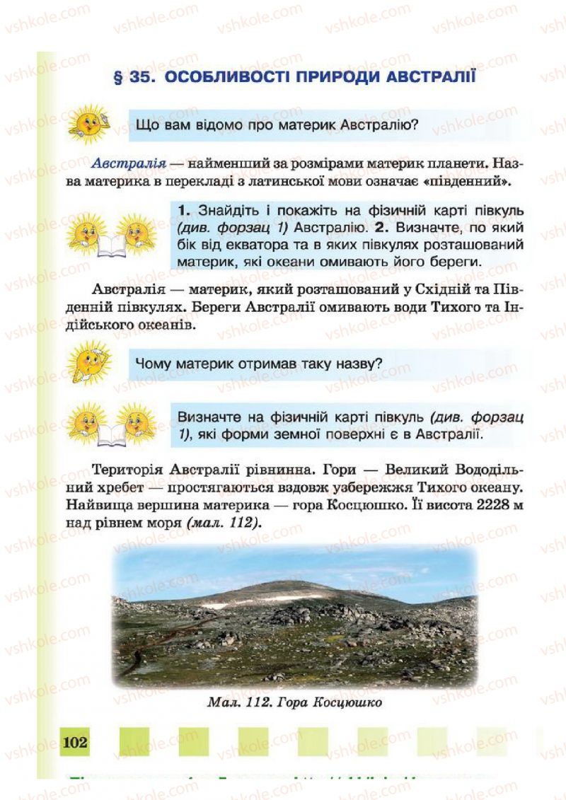 Страница 102 | Підручник Природознавство 4 клас І.І. Жаркова, Л.А. Мечник 2015