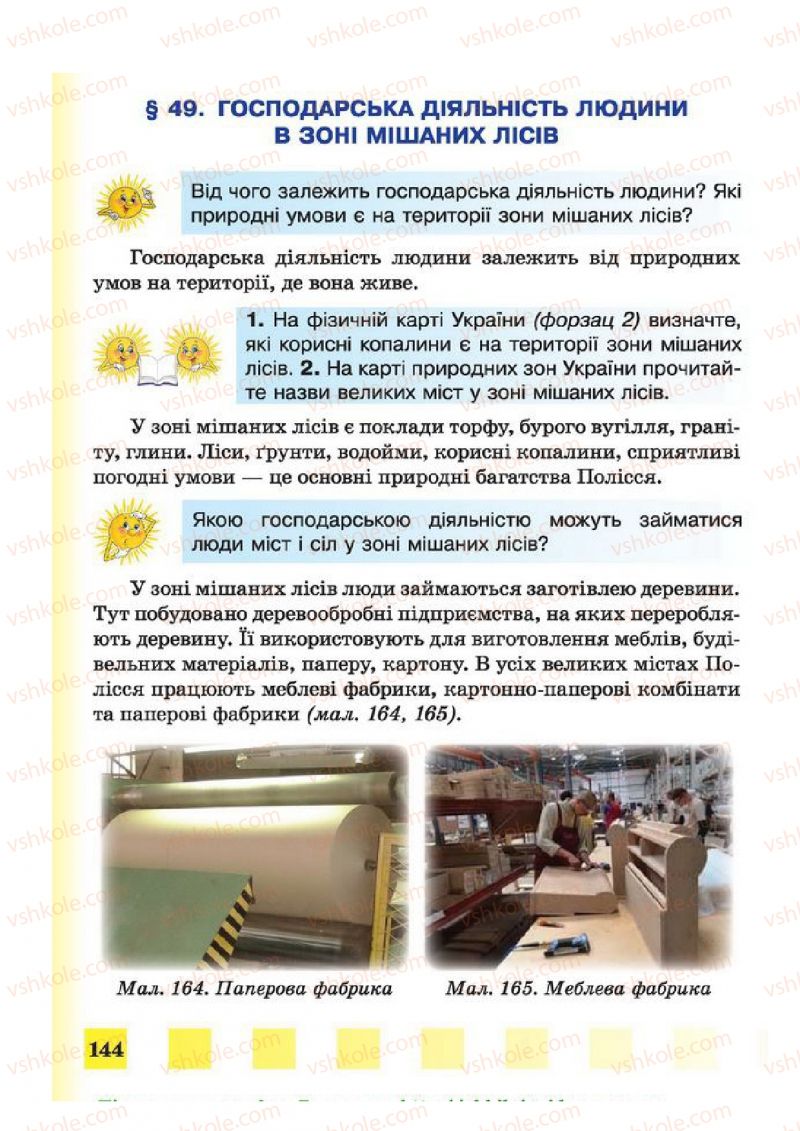 Страница 144 | Підручник Природознавство 4 клас І.І. Жаркова, Л.А. Мечник 2015