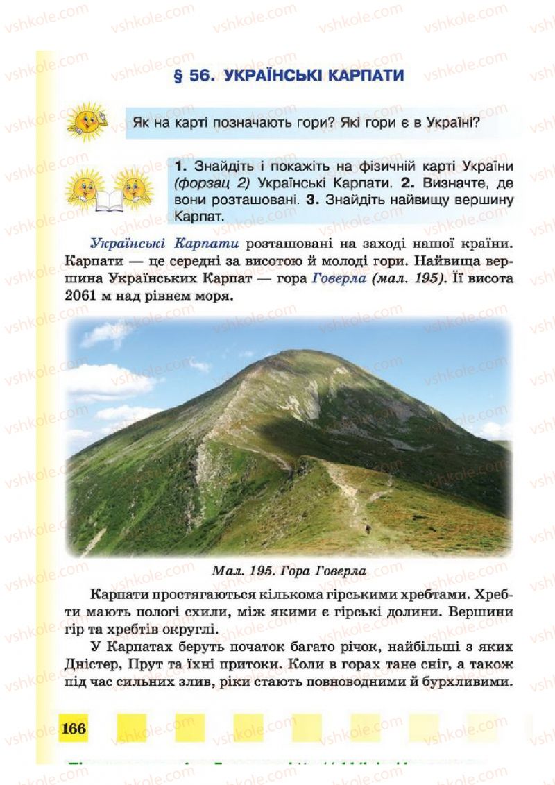 Страница 166 | Підручник Природознавство 4 клас І.І. Жаркова, Л.А. Мечник 2015