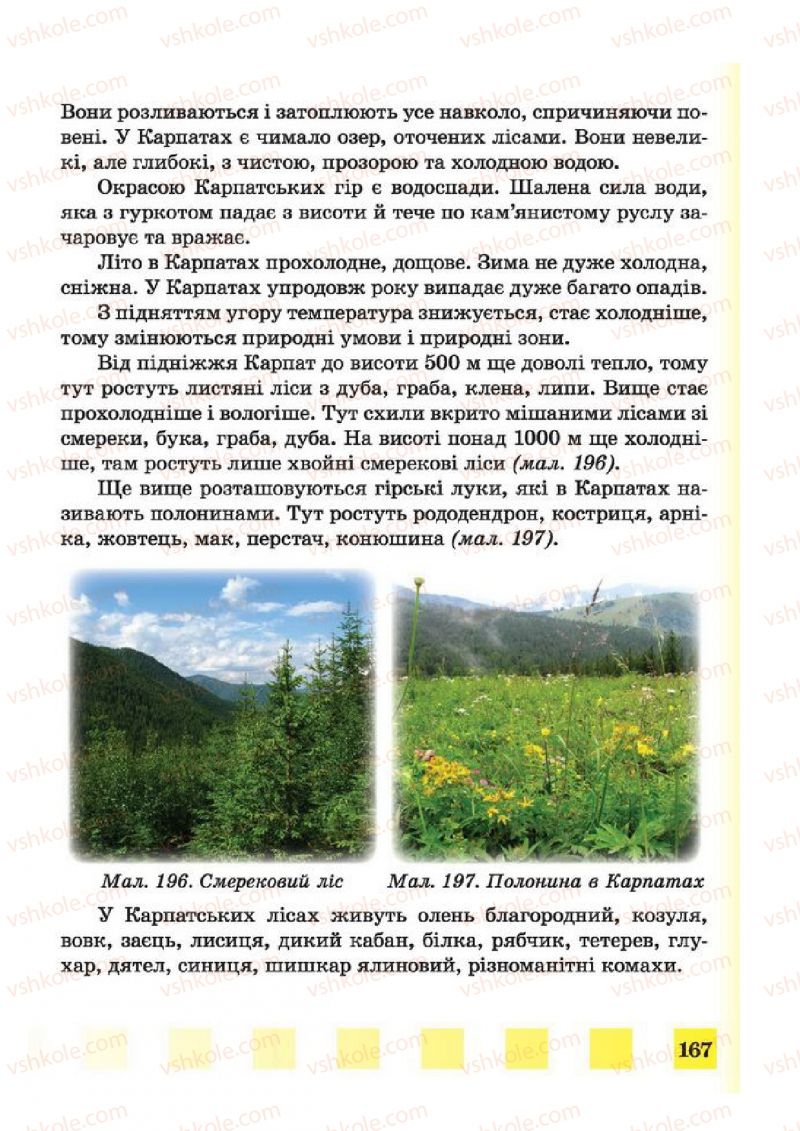 Страница 167 | Підручник Природознавство 4 клас І.І. Жаркова, Л.А. Мечник 2015