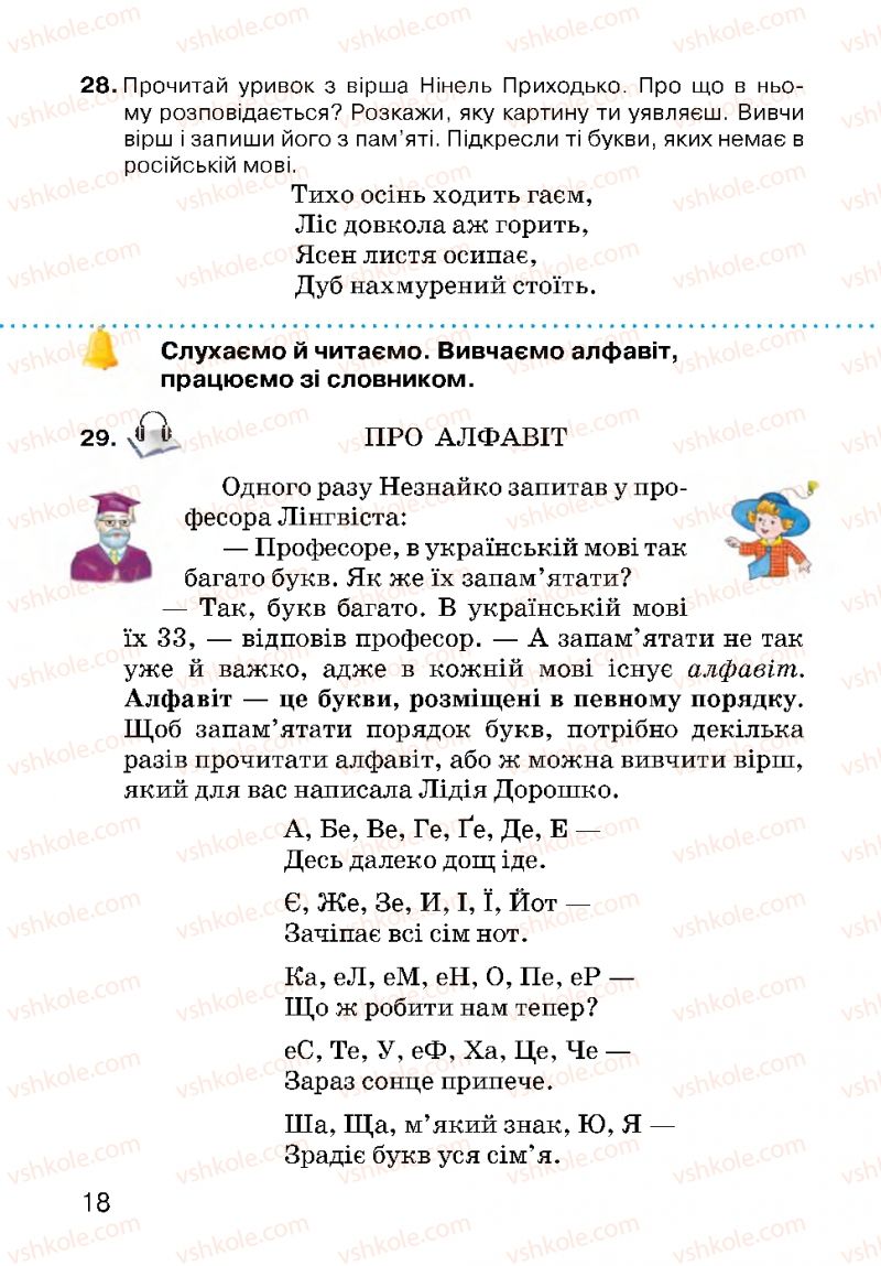 Страница 18 | Підручник Українська мова 3 клас О.Н. Хорошковська, Г.І. Охота, Н.І. Яновицька 2013