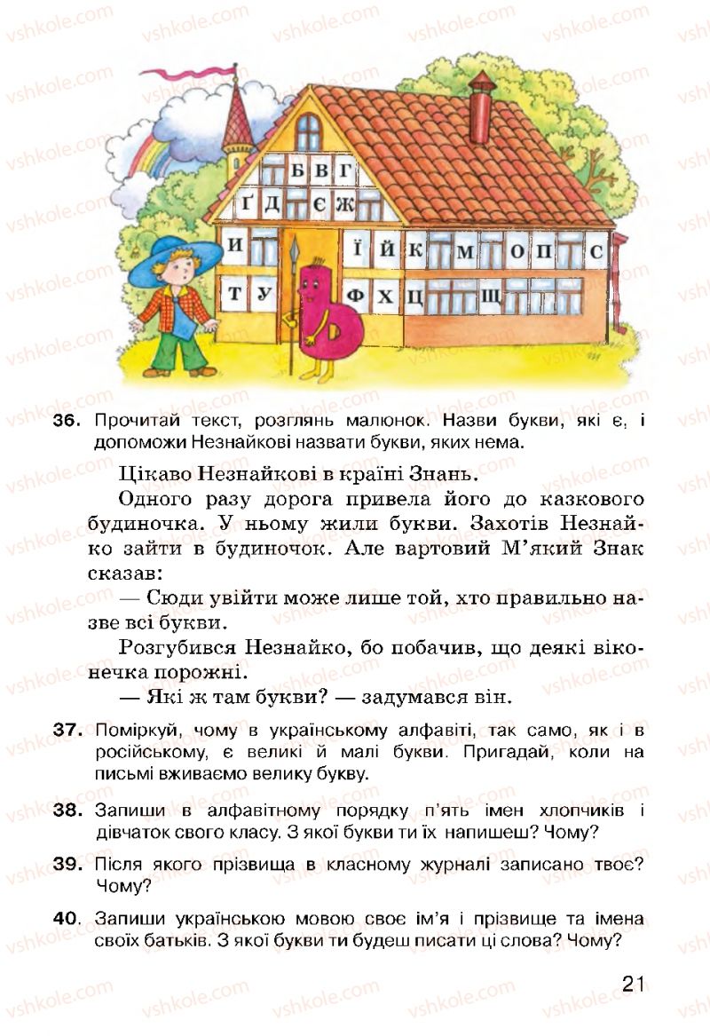 Страница 21 | Підручник Українська мова 3 клас О.Н. Хорошковська, Г.І. Охота, Н.І. Яновицька 2013