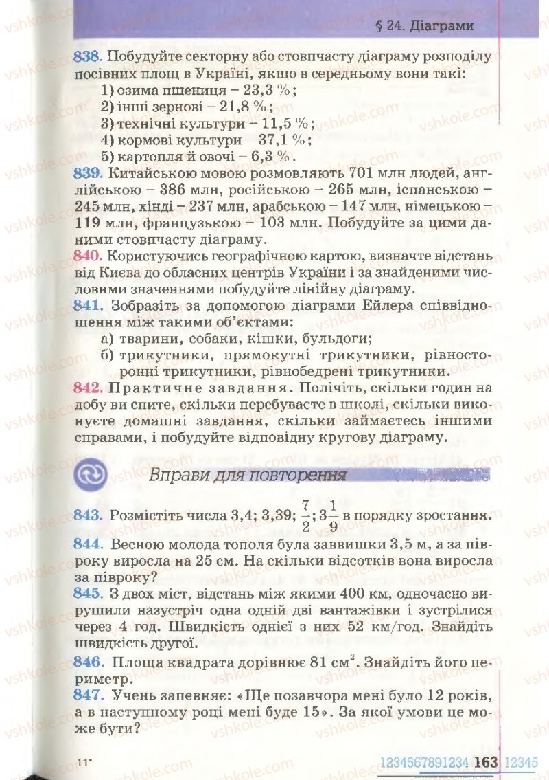 Страница 163 | Підручник Математика 6 клас Г.П. Бевз, В.Г. Бевз 2006