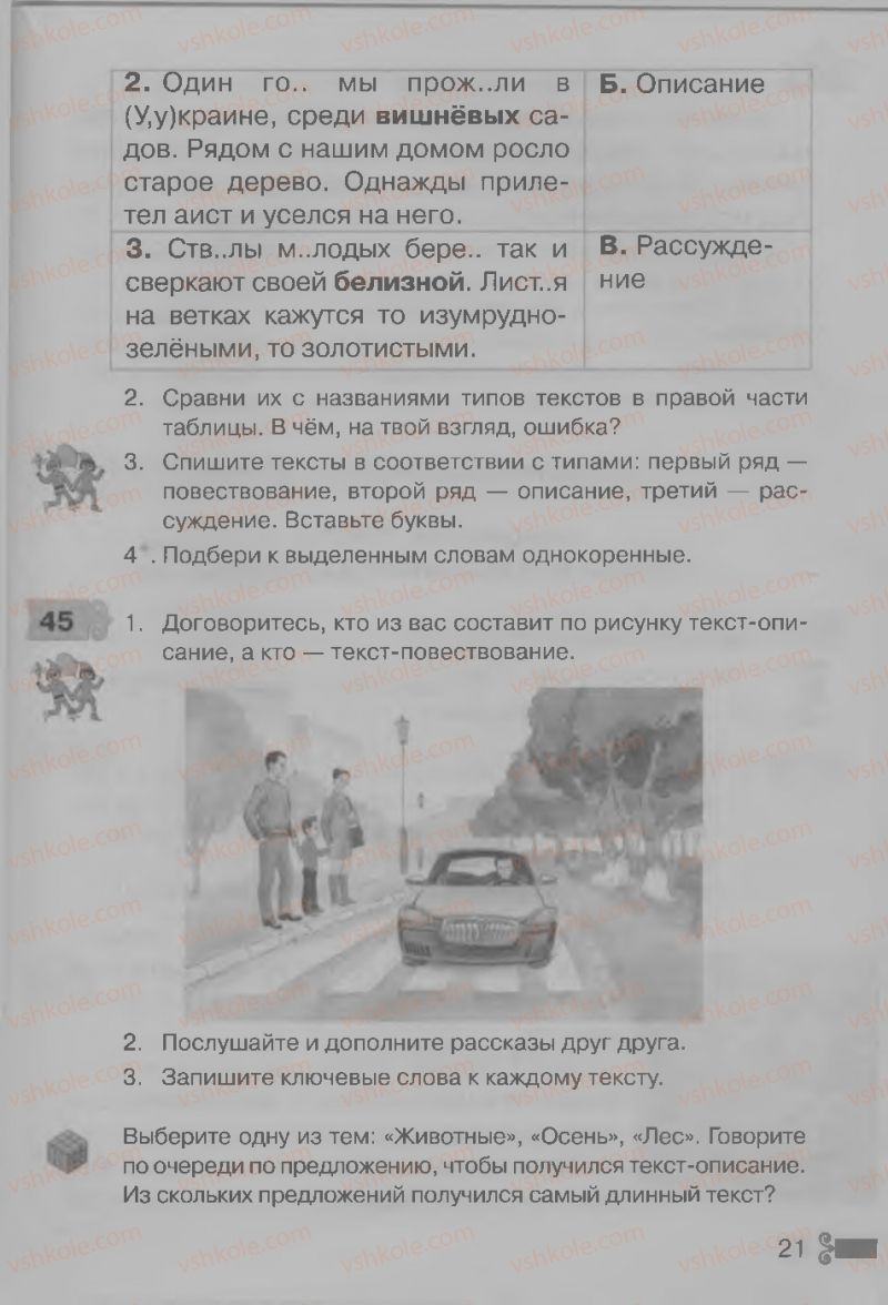 Страница 21 | Підручник Русский язык 3 клас А.Н. Рудяков, И.Л. Челышева 2013