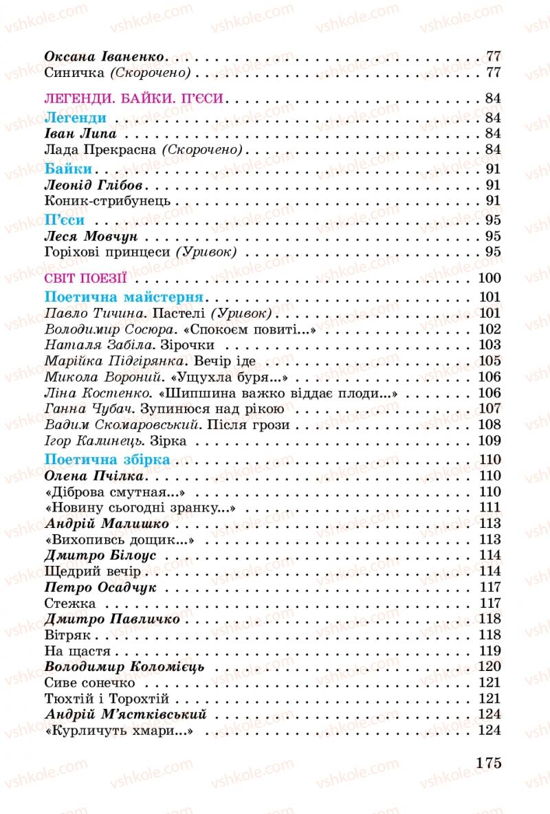 Страница 175 | Підручник Українська література 3 клас В.О. Науменко 2014