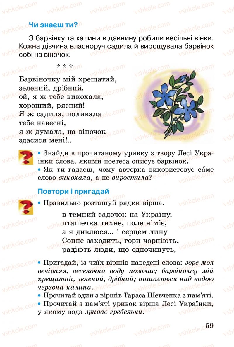Страница 59 | Підручник Українська література 2 клас В.О. Науменко 2012