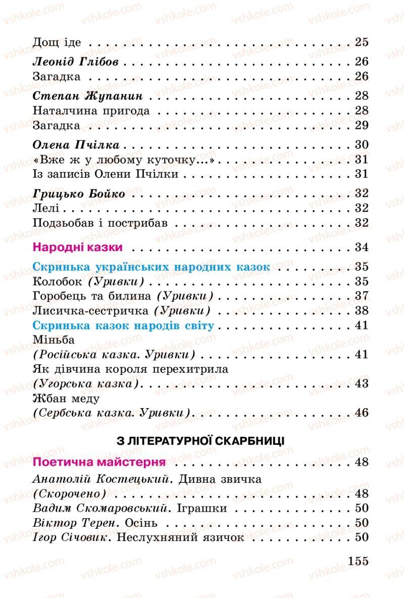 Страница 155 | Підручник Українська література 2 клас В.О. Науменко 2012