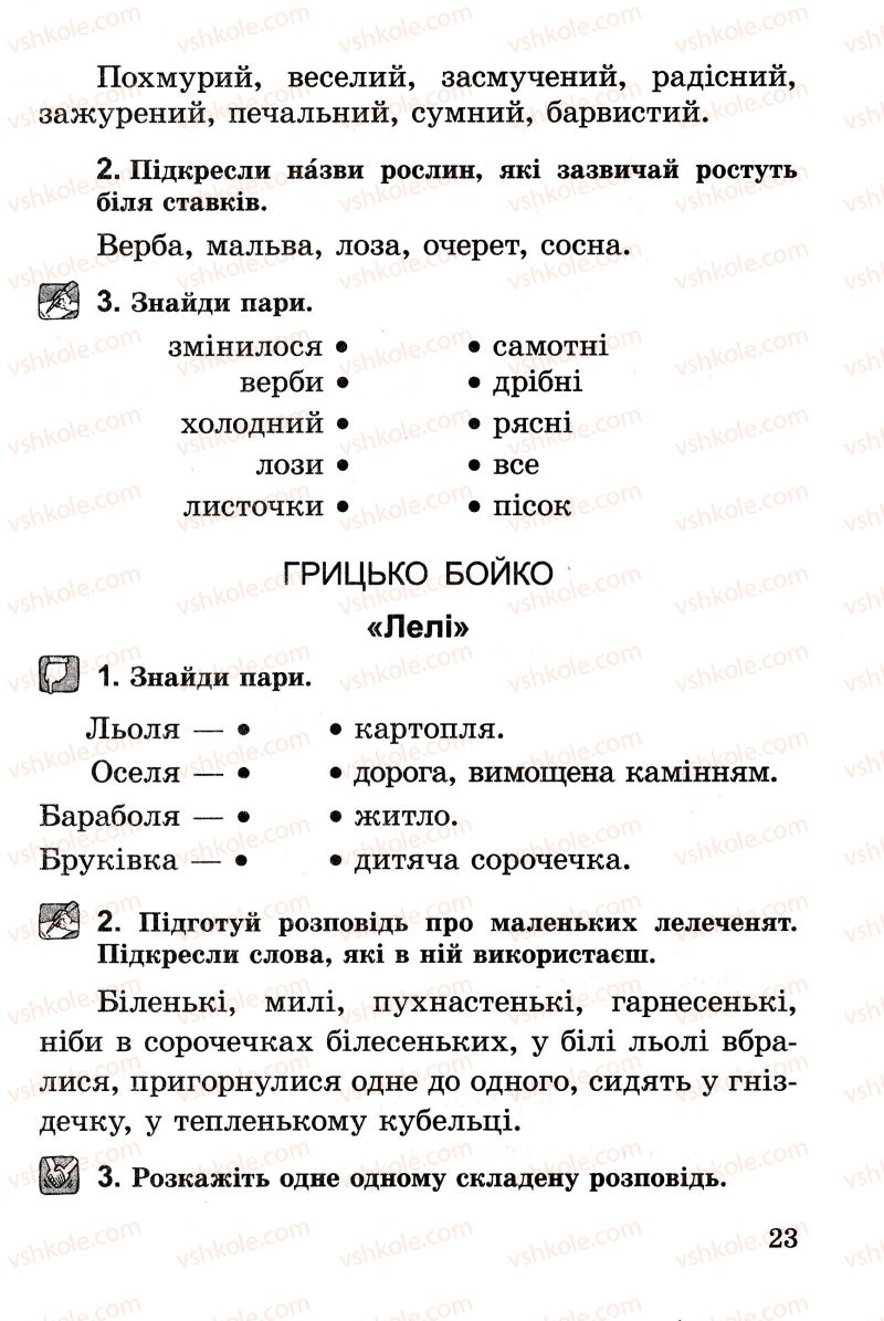 Страница 23 | Підручник Українська література 2 клас В.О. Науменко 2013 Зошит