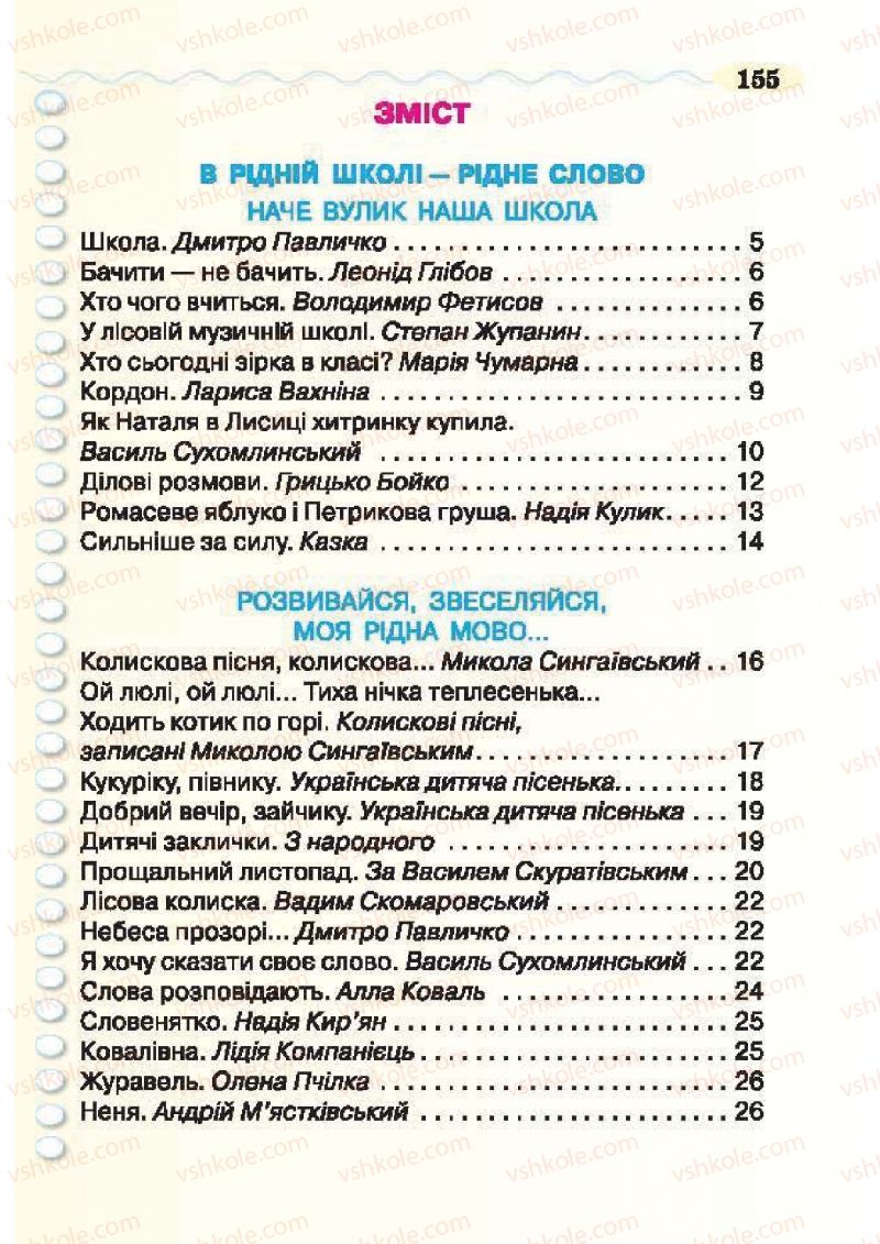 Страница 155 | Підручник Українська література 2 клас О.Я. Савченко 2012